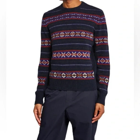 rag & bone Wesley Fair Isle Wool Sweater Size Medium